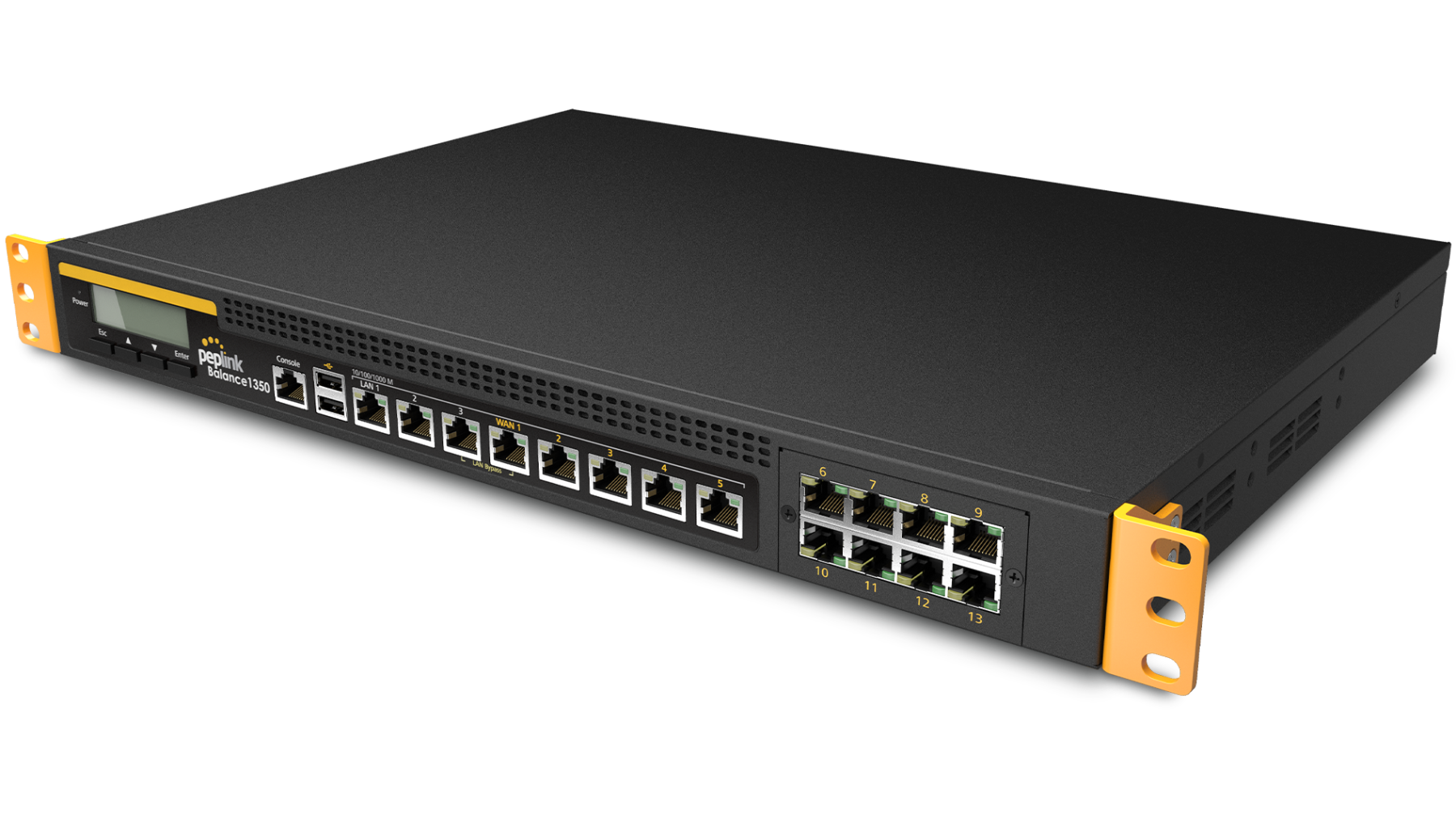   Routeurs 4G LTE Multiwan SdWan Firewall  2.5Gb Balance 1350 : routeur firewall multiWan,13 ports WAN,5 Gb, 500-2000 users