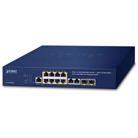   Switch ethernet   Switch 19 8Gb PoE at 120W + 2Gb + 2SFP manageable GS-4210-8P2C