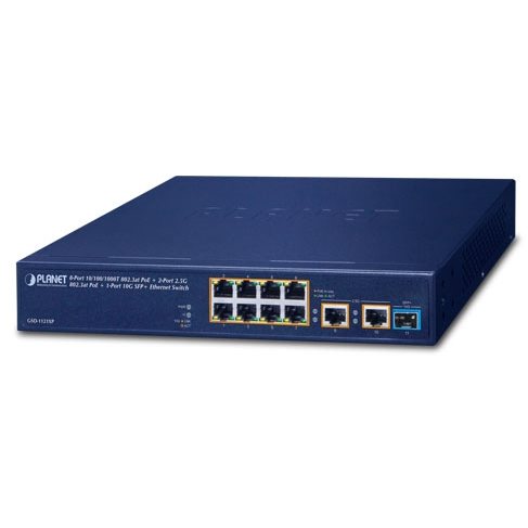  Switch ethernet   Switch 8 Giga PoE at +2 2,5Giga PoE at 120W + SFP+ GSD-1121XP