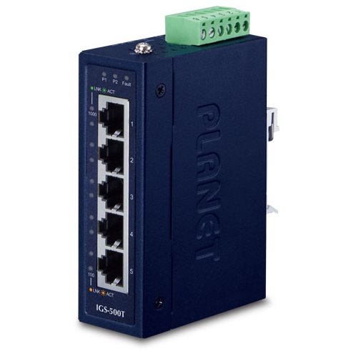   Switch   Switch indus IP30 5 ports Giga -40/+75C compact IGS-500T