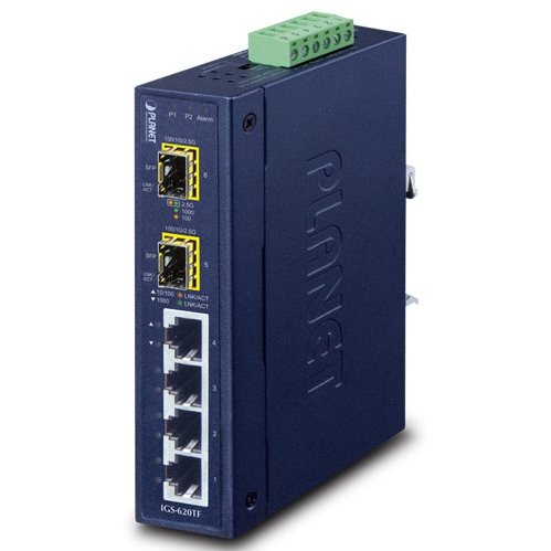   Switch   Switch indus 4 ports Giga / 2 SFP -40/75C IGS-620TF