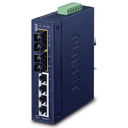   Switch   Switch indus IP30 4x 100Mbits + 2 FO SC -40/+75C ISW-621T