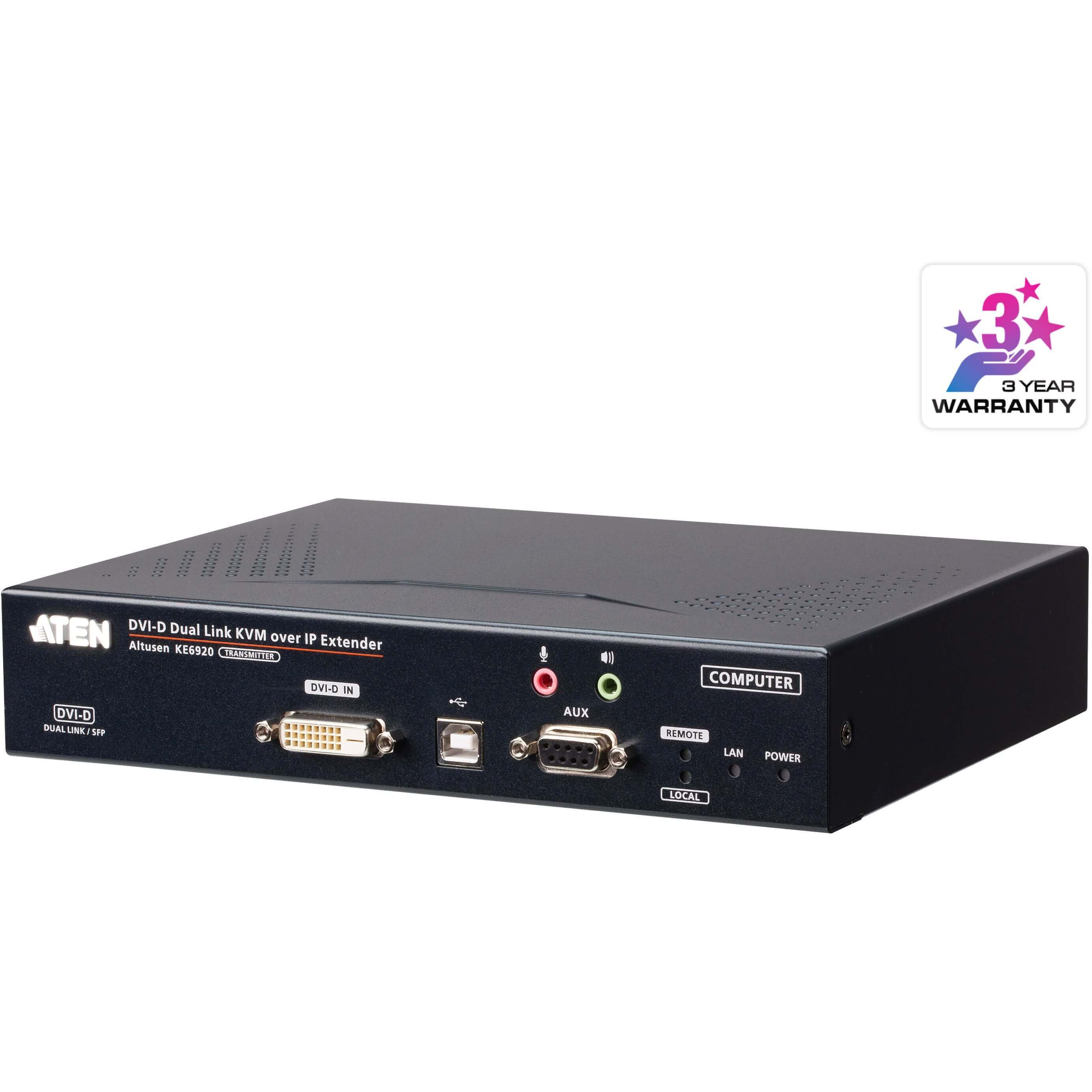   KVM extender   Emetteur console KVM DVI-D Dual Link USB over IP KE6920T-AX-G