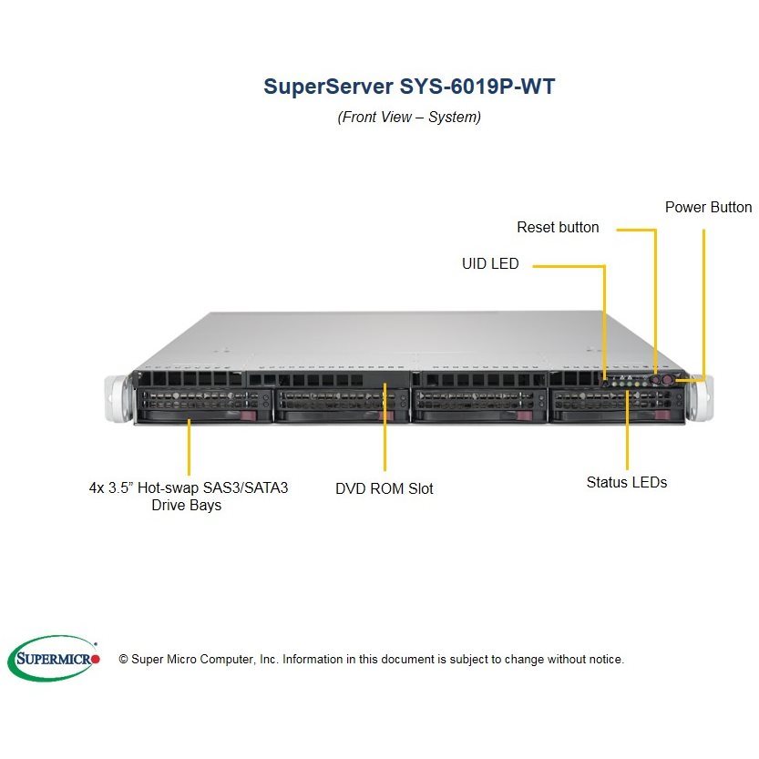 Serveur SYS-6019P-WT
