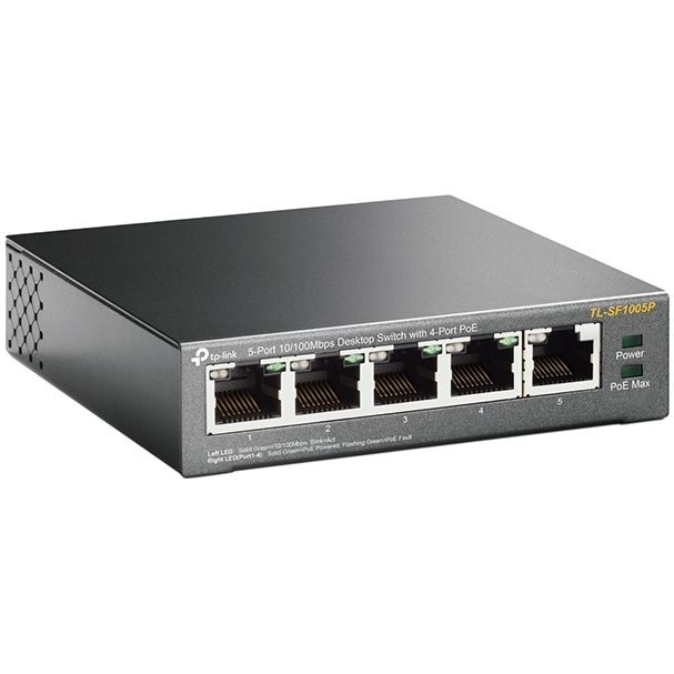   Switch   Switch 5 ports 100Mbits dont 4 PoE 58W TL-SF1005P