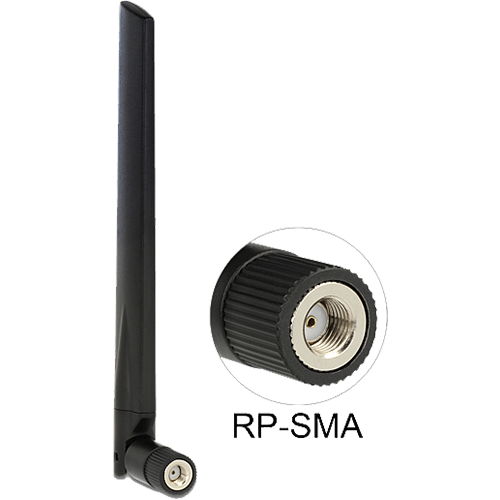 Antenne omni. 2.4Ghz 3dBi / 5Ghz 5dBi RP-SMA 360 88898