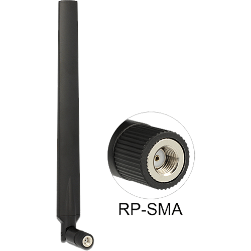 Antenne omni. 2.4Ghz 4dBi / 5Ghz 7dBi RP-SMA 360 88899