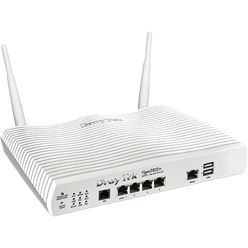 Modem routeur ADSL2 1 Wan 4 Lan Giga 32 VPN Wifi n VIGOR2832N